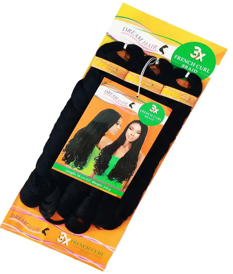 Dream Hair 3X French Curl Braid 22 Inches – Sort