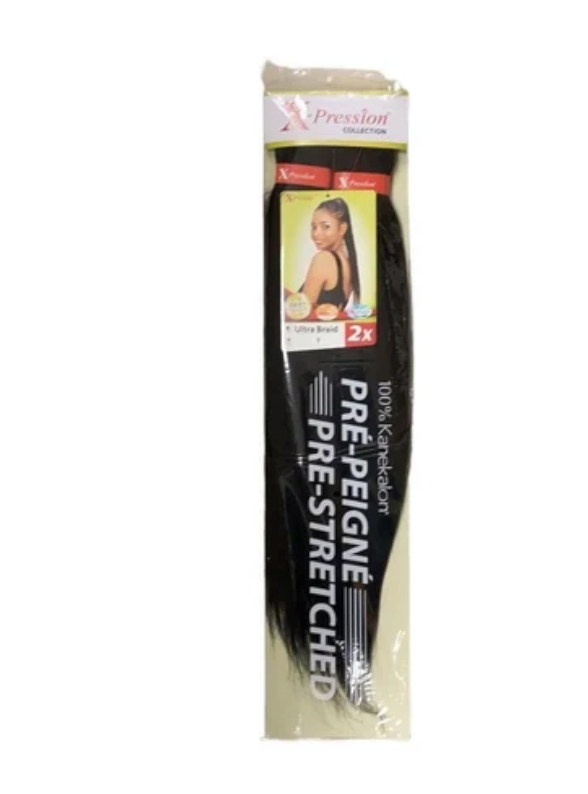 X-Pression Ultra Braid Pre-Stretched 2X – Sort