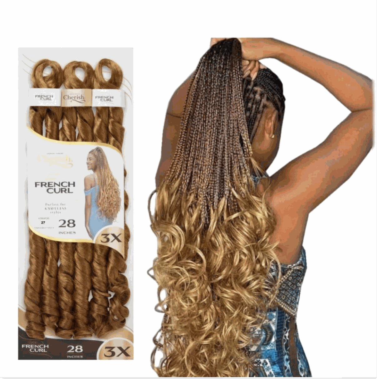 Cherish Spiral French Curl 3X – 28” – Farve 27