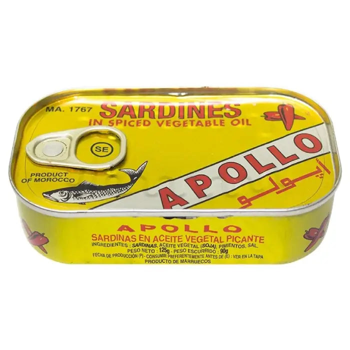 Apollo Sardines In spiced Vegetable Oil - 125 Gr