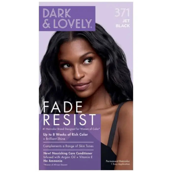Dark and Lovely #371 Jet Black Permanent Hair Color