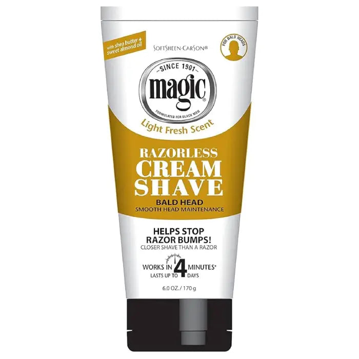 Magic Cream Shave Bald Head Razorless Cream - 170 Gr