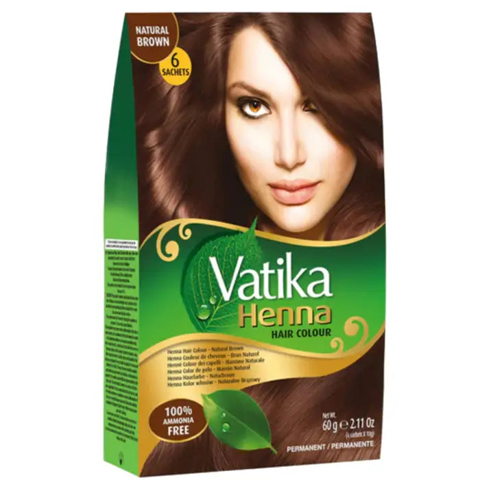 Vatika Henna Hair Colour Natural Brown - 60 Gr